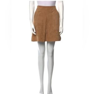 EUC Vince coat leather mini skirt size 6